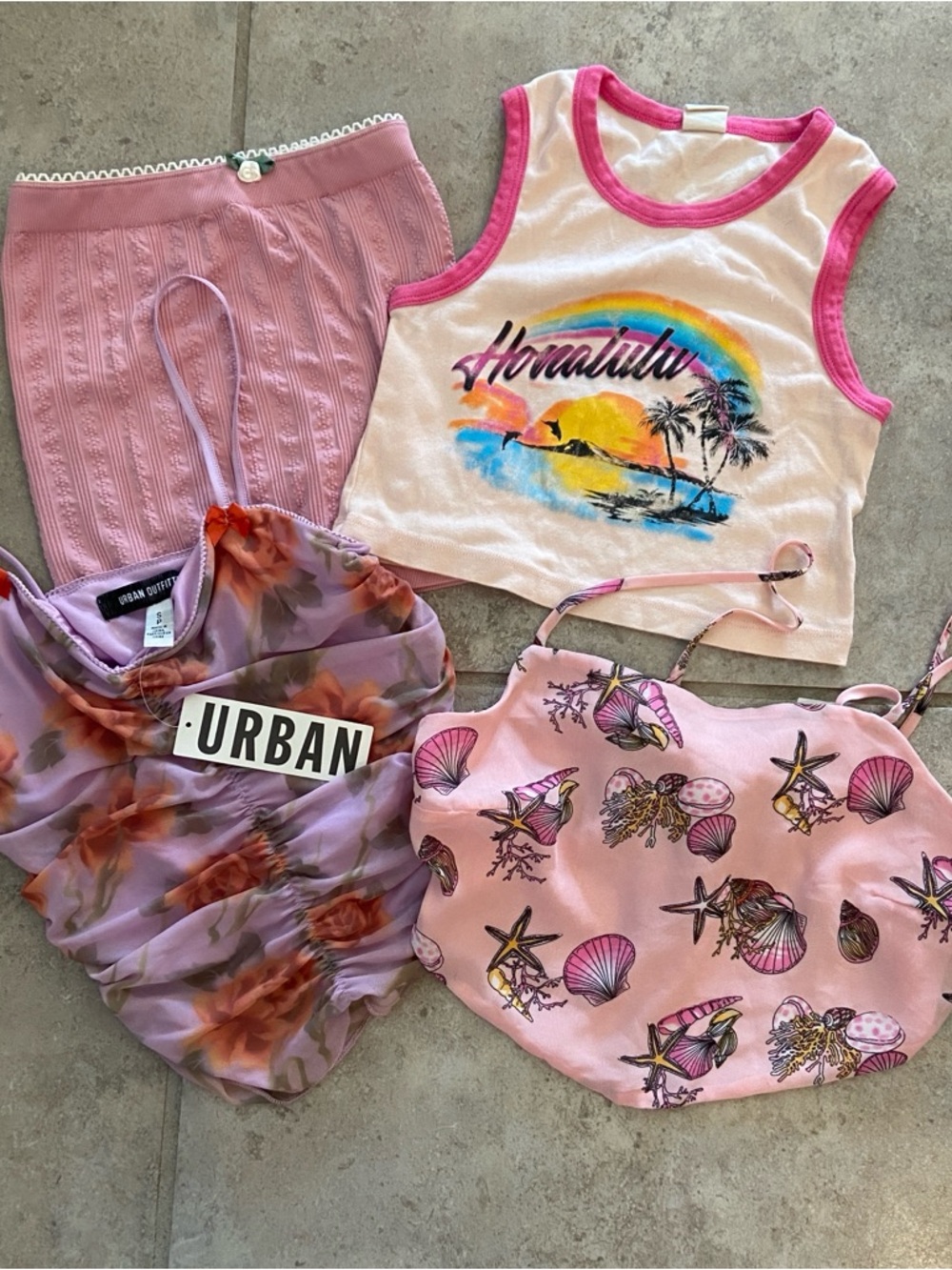 Urban Outfitters pink & purple crop tops bundle  Y2K style